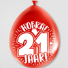 Party ballonnen 21 jaar (8 stuks)